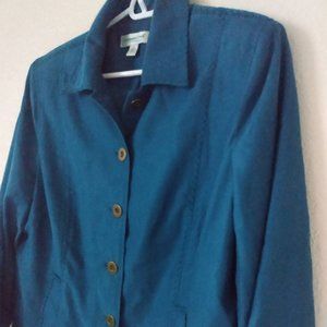 Coldwater Creek:  Rich Blue w/ Stitching Details